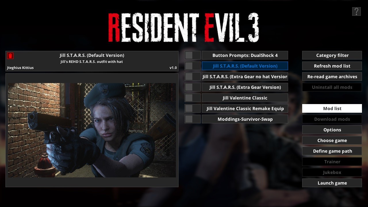Менеджер модов Fluffy Manager 5000 для Resident Evil 3